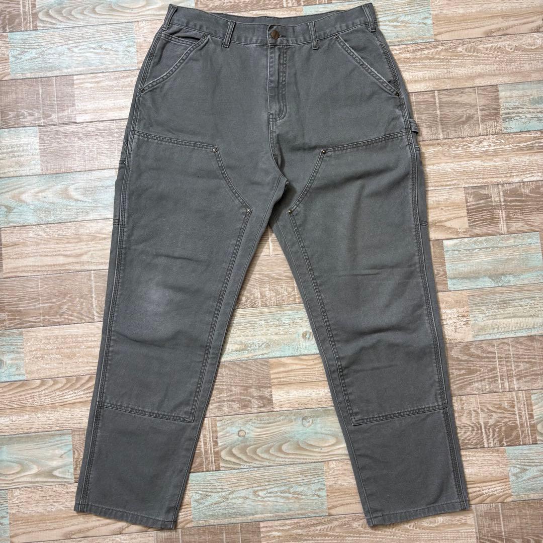 け*た様 カーハート ダブルニー ペインターパンツ モスグリーン MOS W34