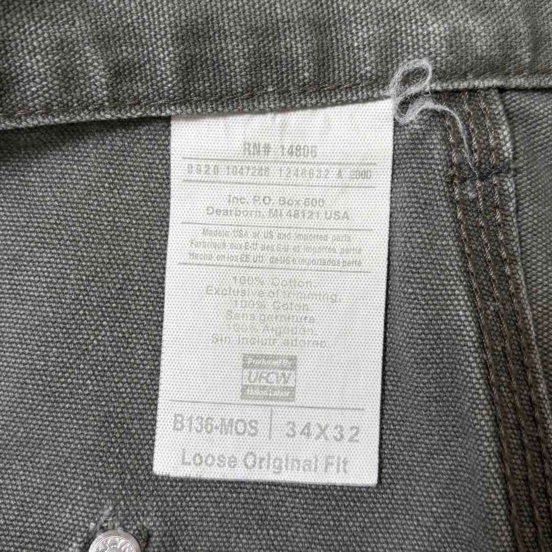 け*た様 カーハート ダブルニー ペインターパンツ モスグリーン MOS W34