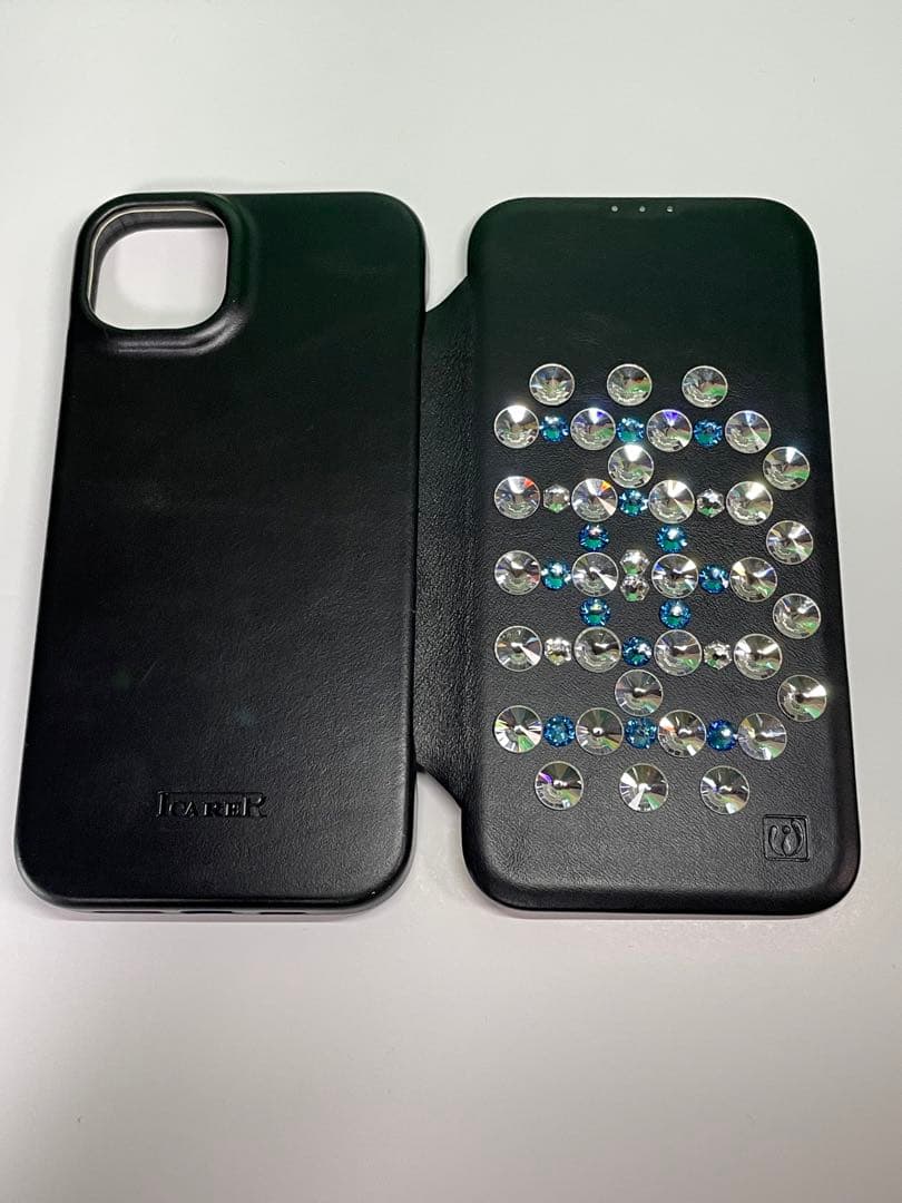iPhone スワロフスキー デコカバー iPhone 14 Plus 手帳型