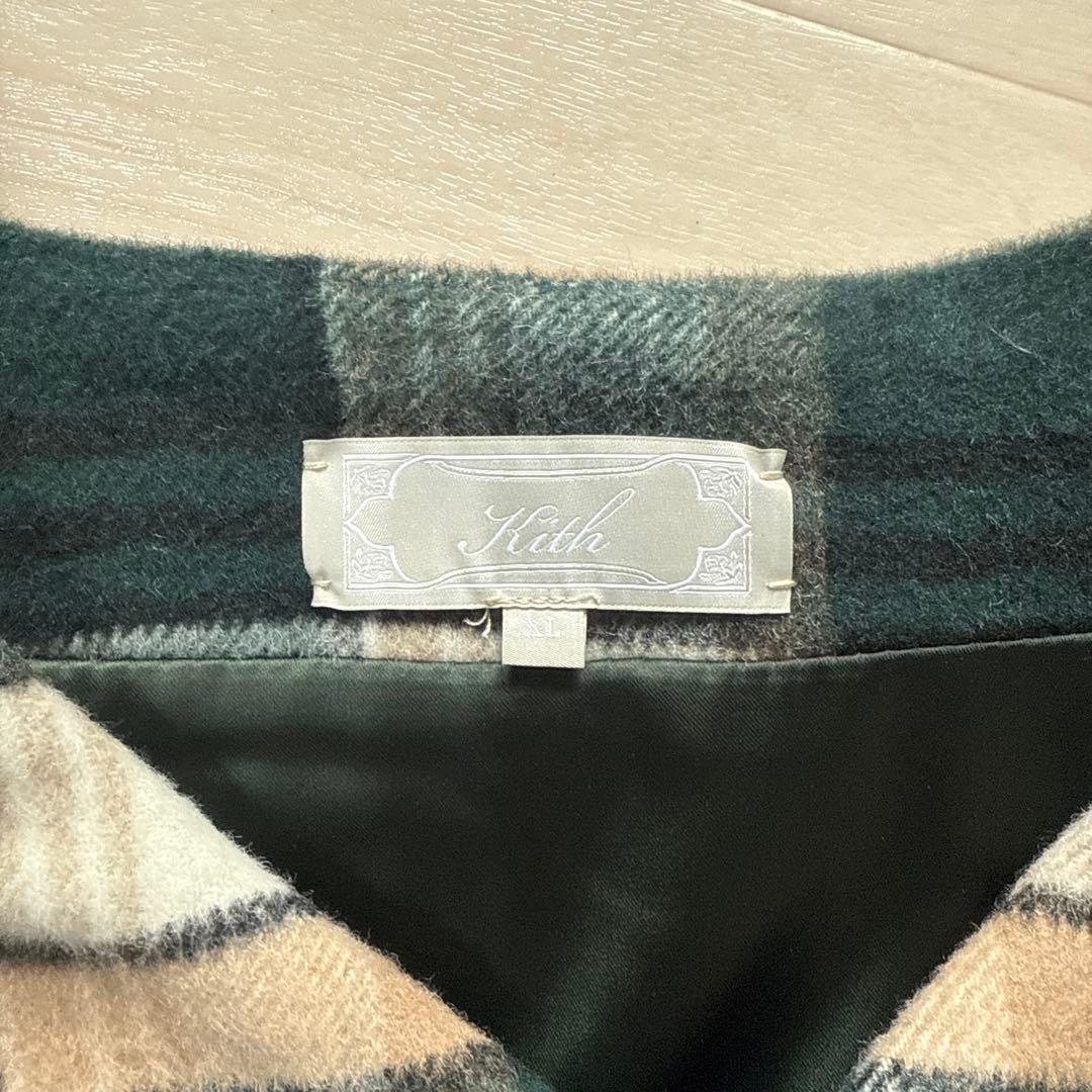 Kith ノーカラーチェックジャケット