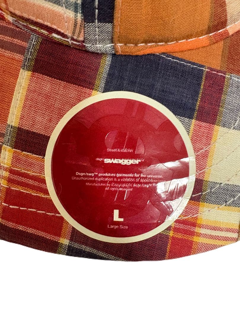 帽子 swagger archive check pattern panel cap