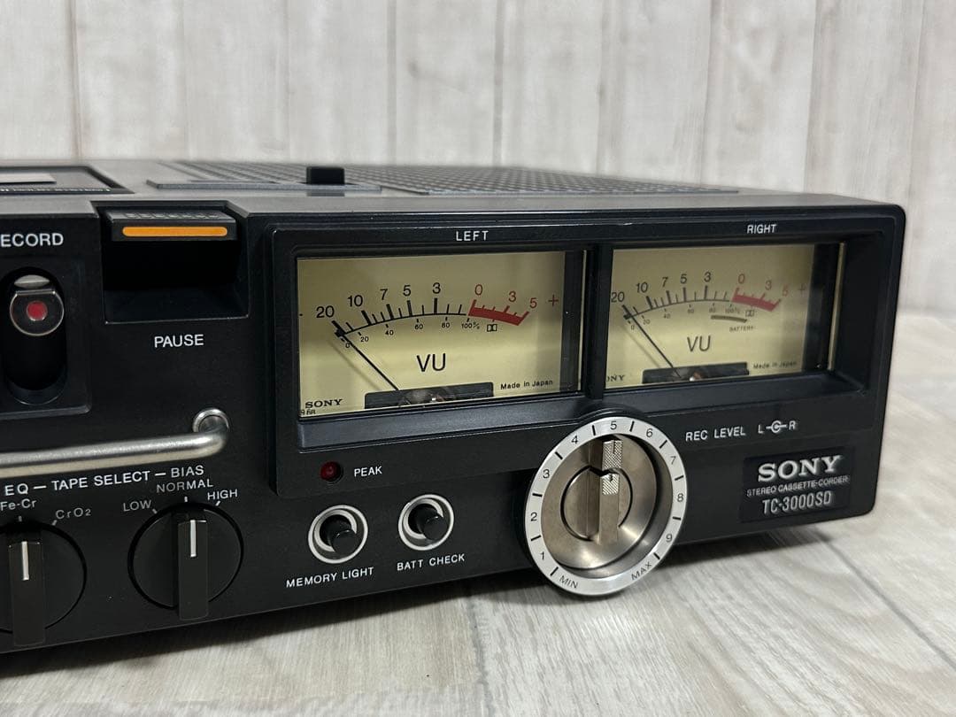 動作品SONY ソニーカセットデッキ　TC-3000SD 昭和レトロ 元箱付き