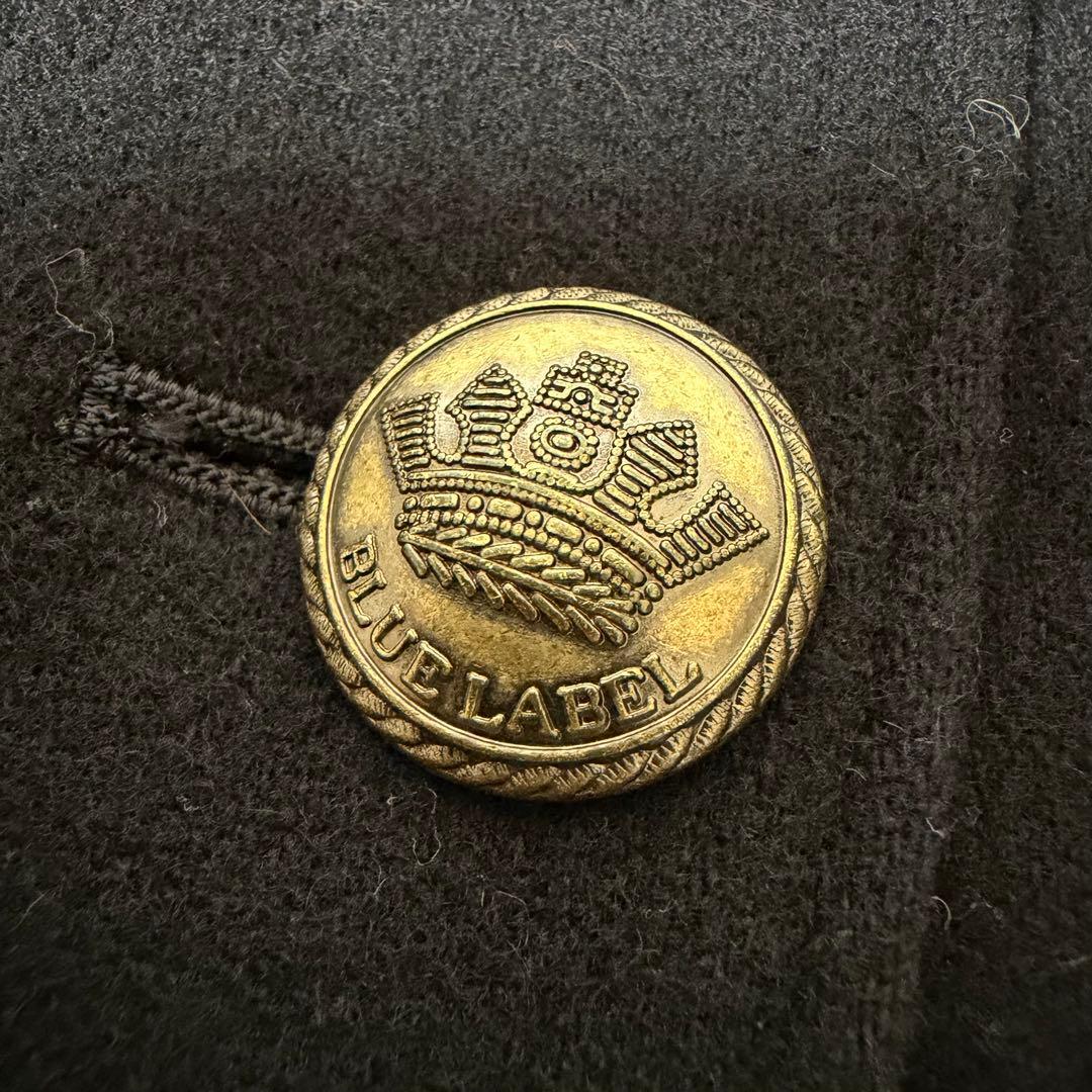 バーバリーブルーレーベル テーラードジャケット ロゴ釦 ノバチェック 38