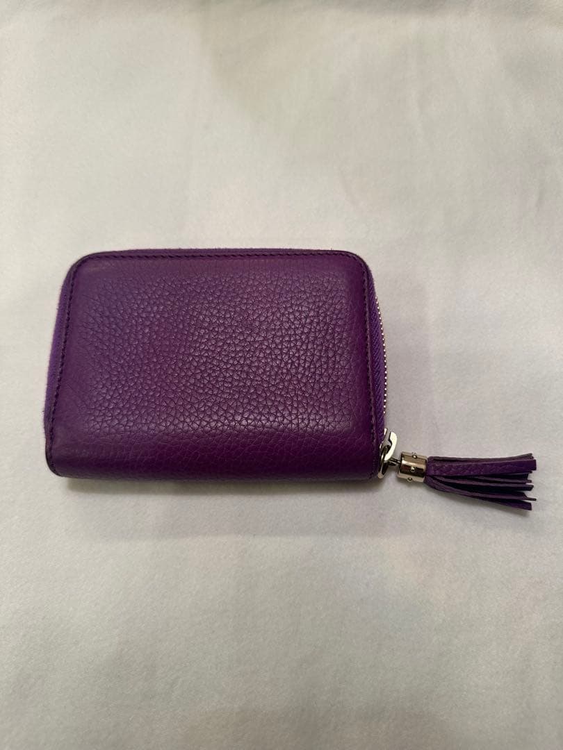 GUCCI ソーホー　パープル レザー 財布