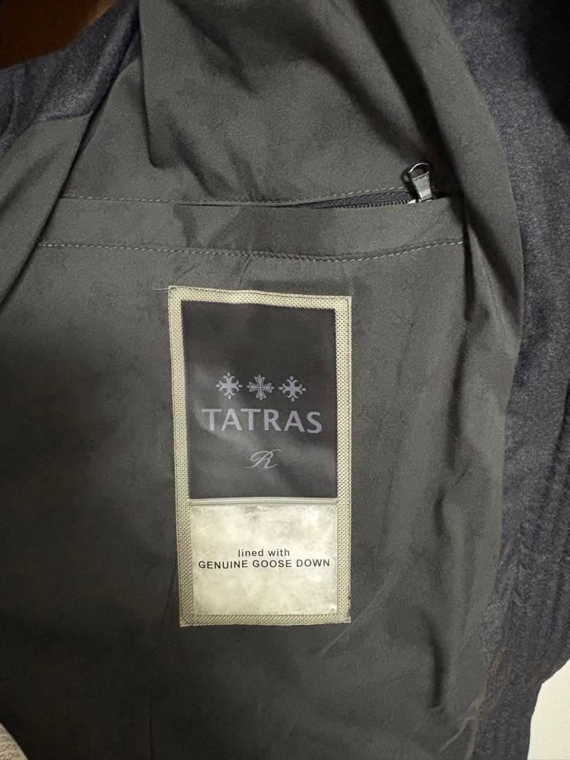 タトラス　フード付きダウンベスト グレー