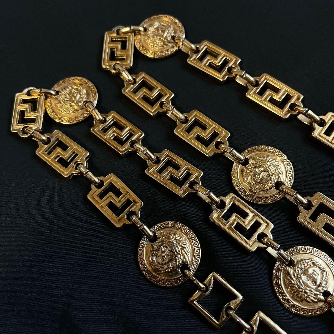 激レア✨GIANNI VERSACE チェーンベルト　メデューサ ゴールド