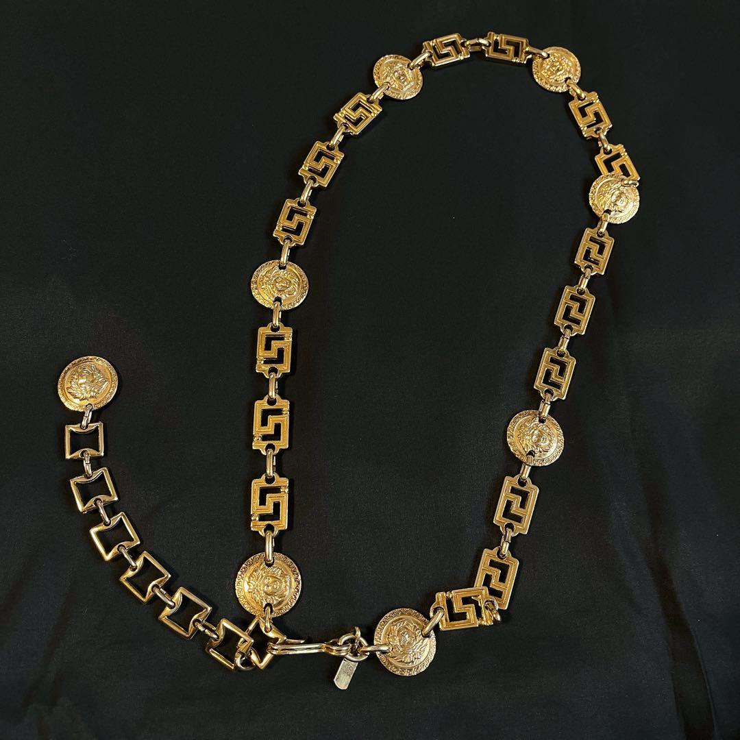 激レア✨GIANNI VERSACE チェーンベルト　メデューサ ゴールド