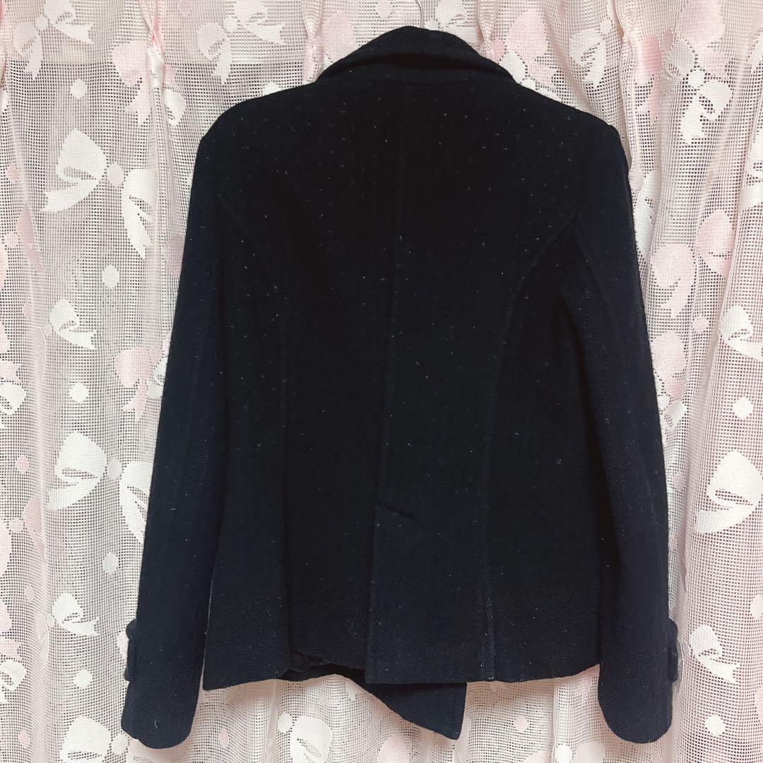 MILK ピーコート　ハート　アウター　ブラック　黒