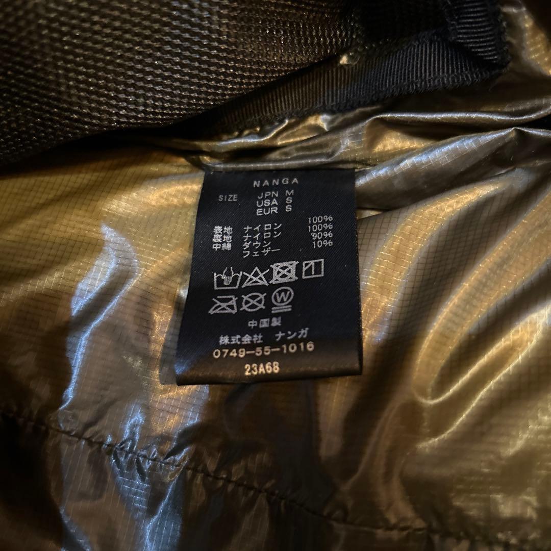 ナンガマゼノリッジダウンジャケット アウタースタンドカラーブラック M