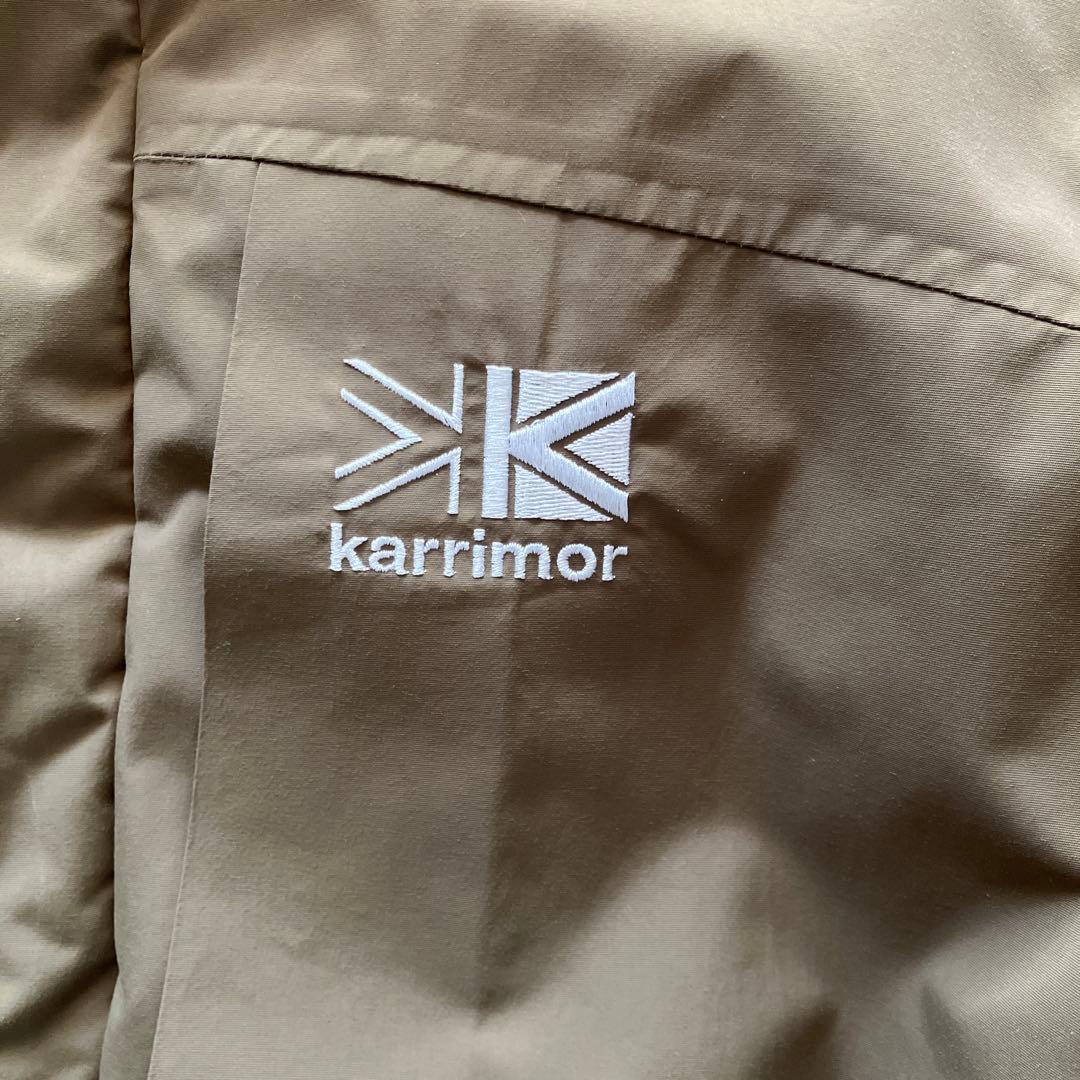 カリマー ダウンジャケット 中綿 防寒 アウトドア キャンプ フード付き カーキ