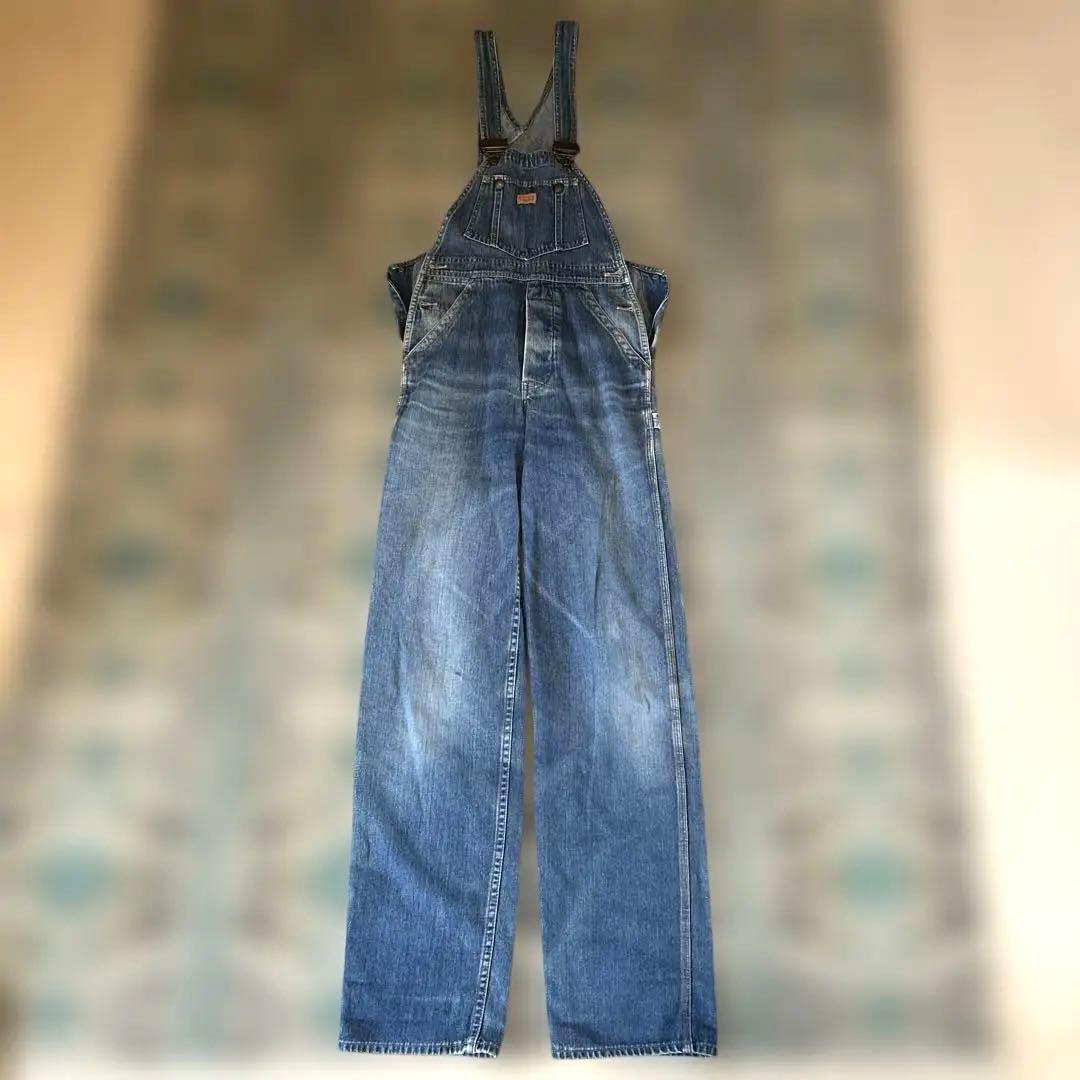 70s Levi'sオーバーオール 黒タブ香港製 ヴィンテージタテ落ちサイズ30