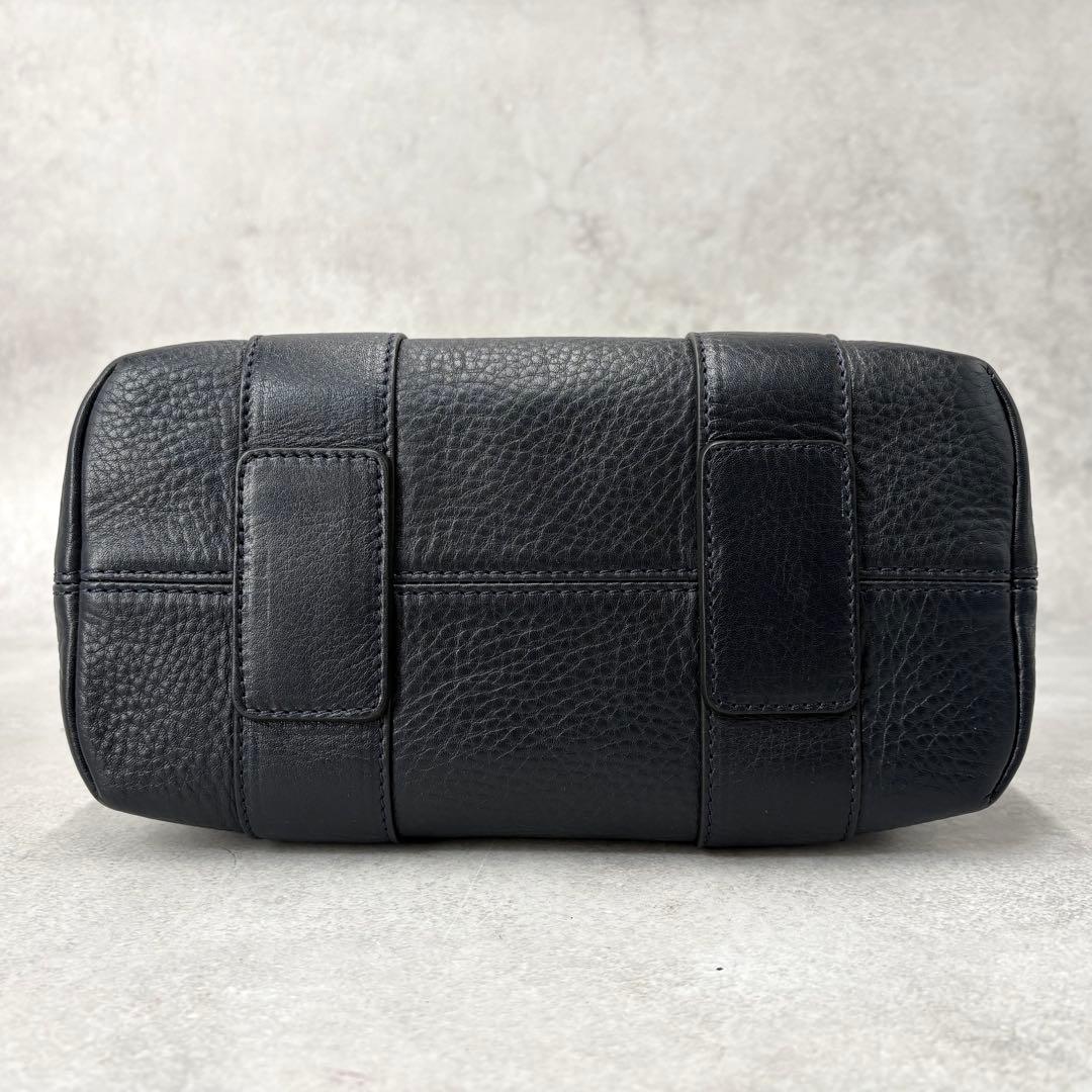 【未使用級】ヒロフ ランポS 2way ショルダーバッグ ネイビー レディース