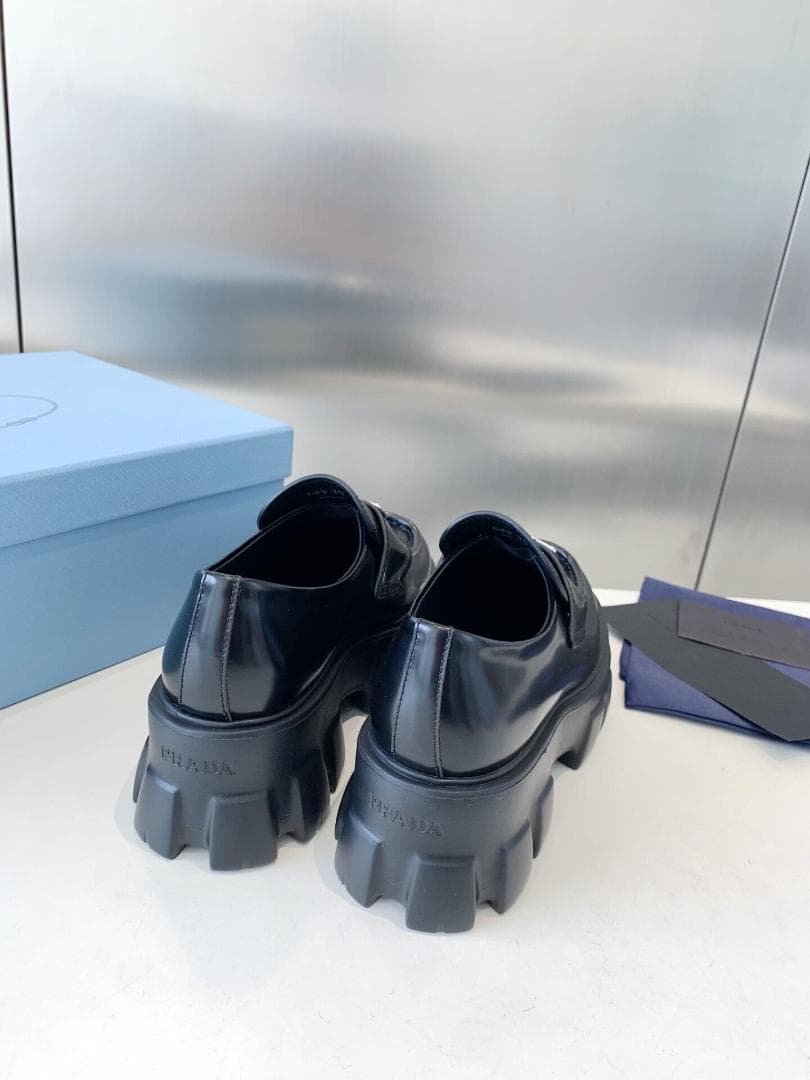 ✨極美品PRADA ブラック メリージェーン厚底シューズ♡23