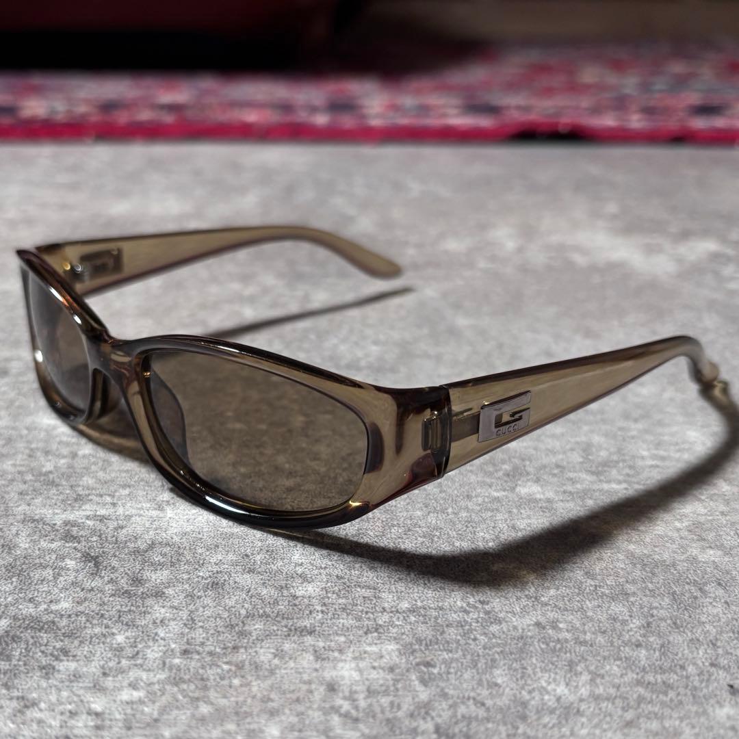 【極美品】GUCCI グッチ オーバル サングラス スクエアGロゴ y2k