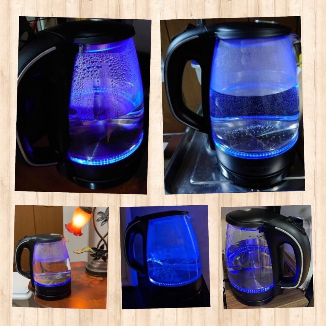 ❤ぶ厚い高級な高硼珪酸ガラス製❣高級感溢れる洗練されたデザイン♪❤電気ケトル