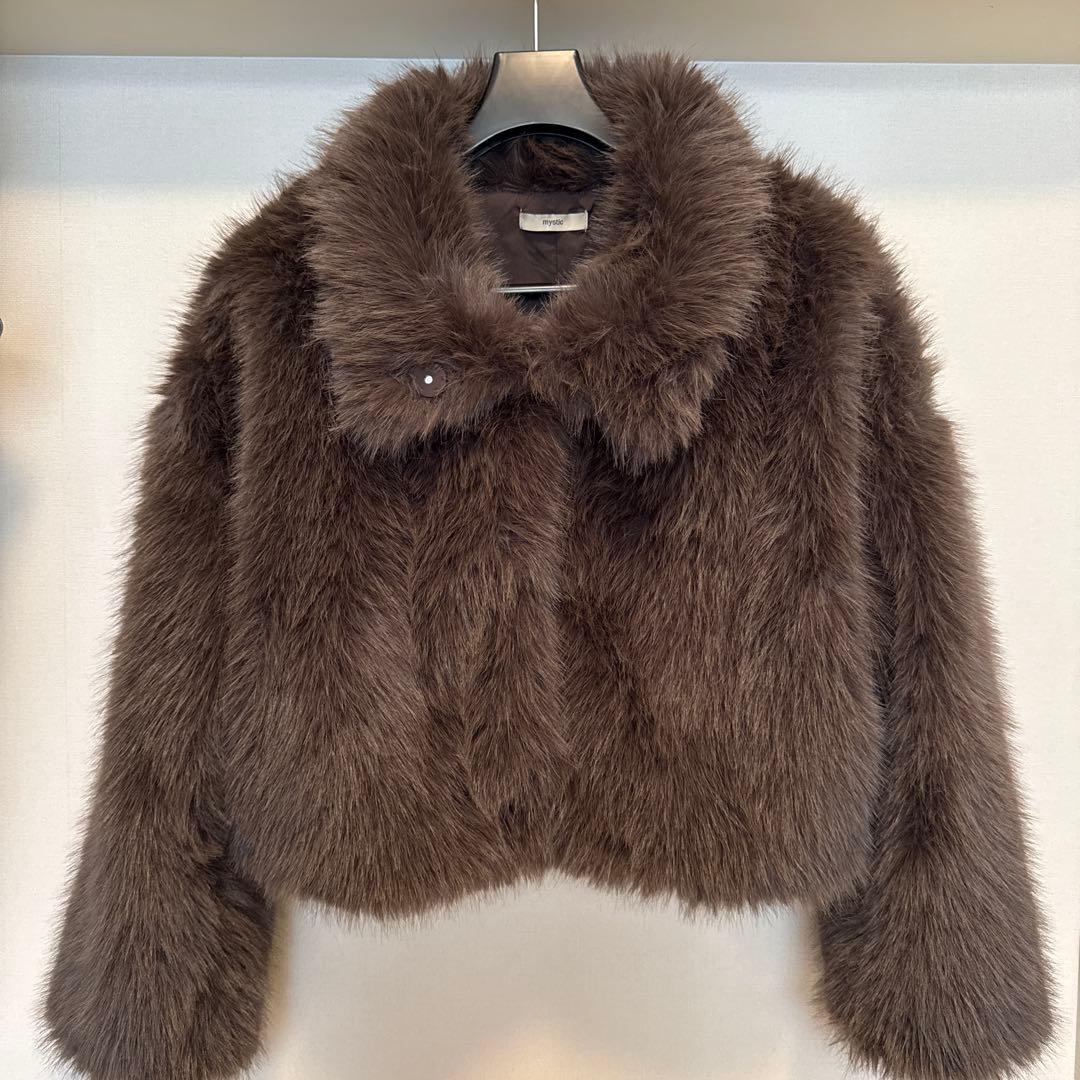 mystic ブラウン ファーコート