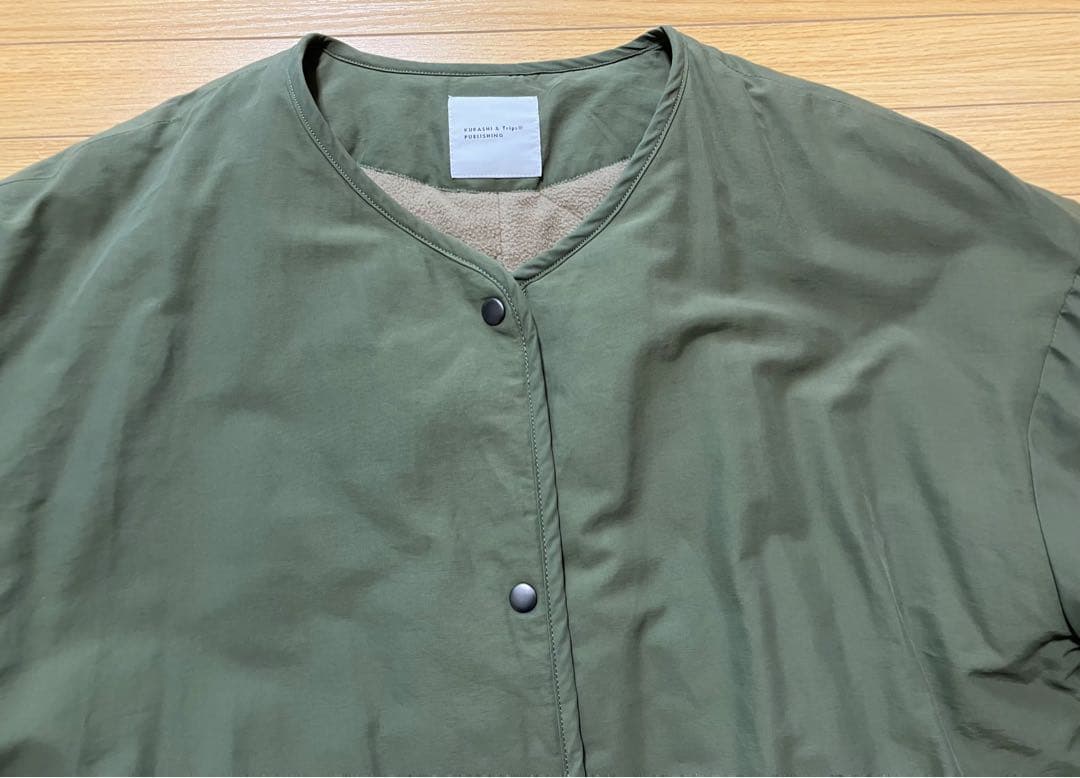 北欧暮らしの道具店 ふんわり軽くてあったかい 洗えるショート丈コート(中綿入り)