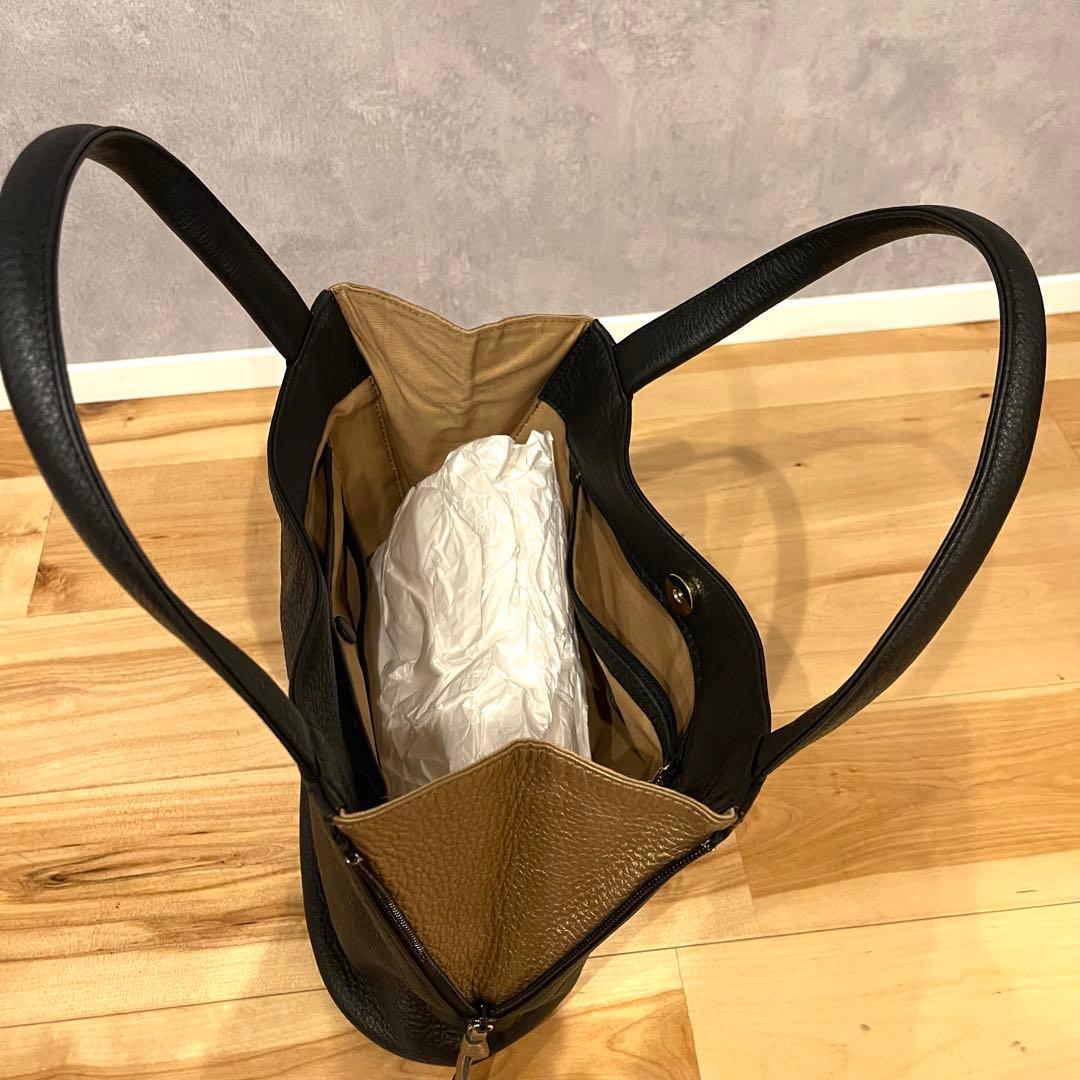 キタムラ KITAMURA 本革レザー 黒　ブラック ハンドバッグ 未使用級