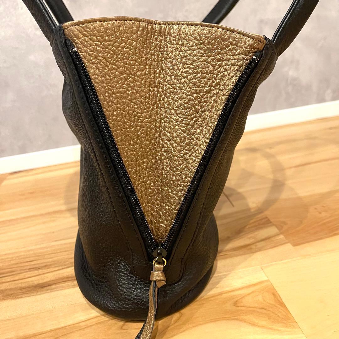 キタムラ KITAMURA 本革レザー 黒　ブラック ハンドバッグ 未使用級