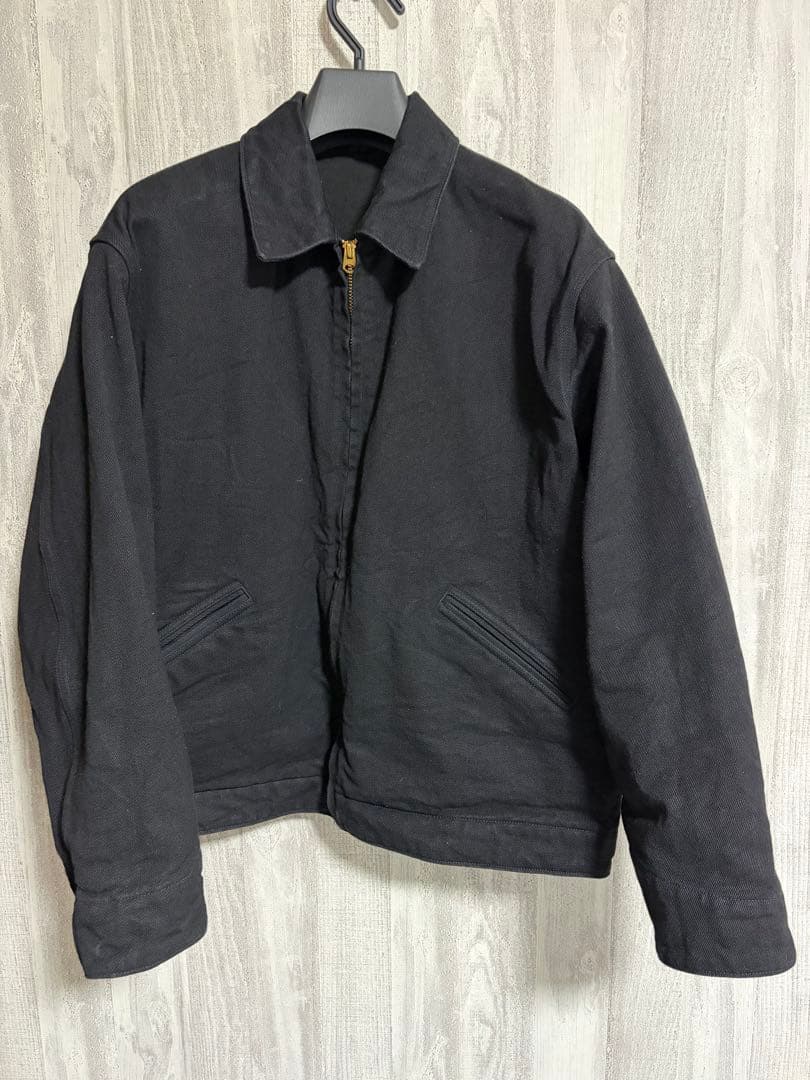 comoli26ss ブラックデニムジップショートジャケット サイズ1