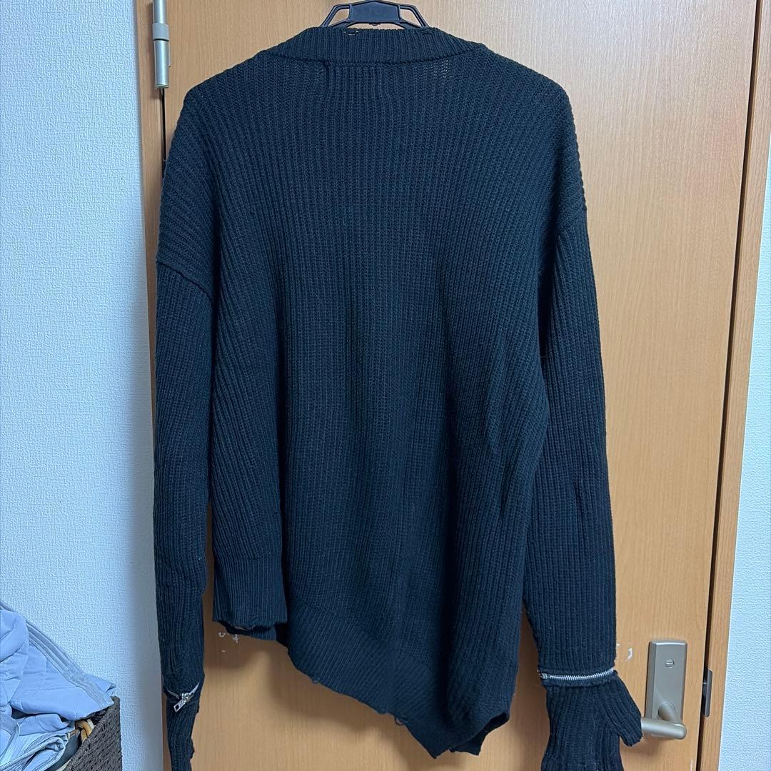 grancy ジップデザイン アシンメトリー ニット