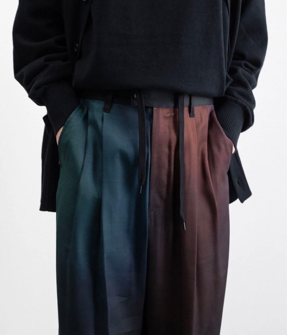 stein-シュタインのグラデーションのワイドイージートラウザーズ　Sサイズ