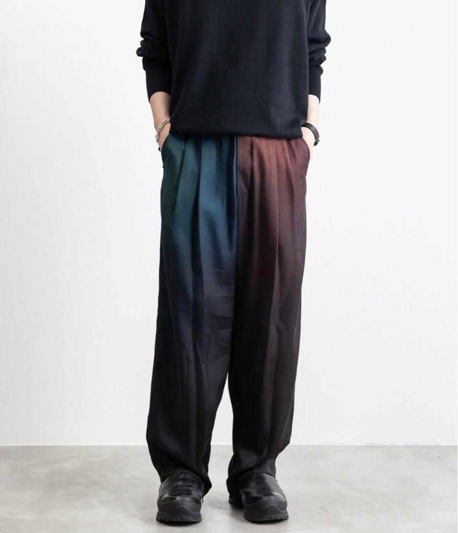 stein-シュタインのグラデーションのワイドイージートラウザーズ　Sサイズ