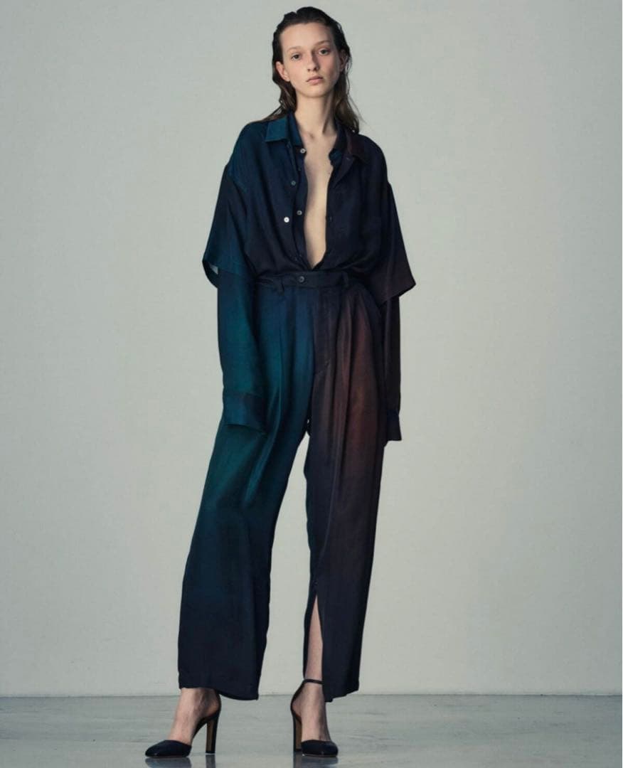 stein-シュタインのグラデーションのワイドイージートラウザーズ　Sサイズ