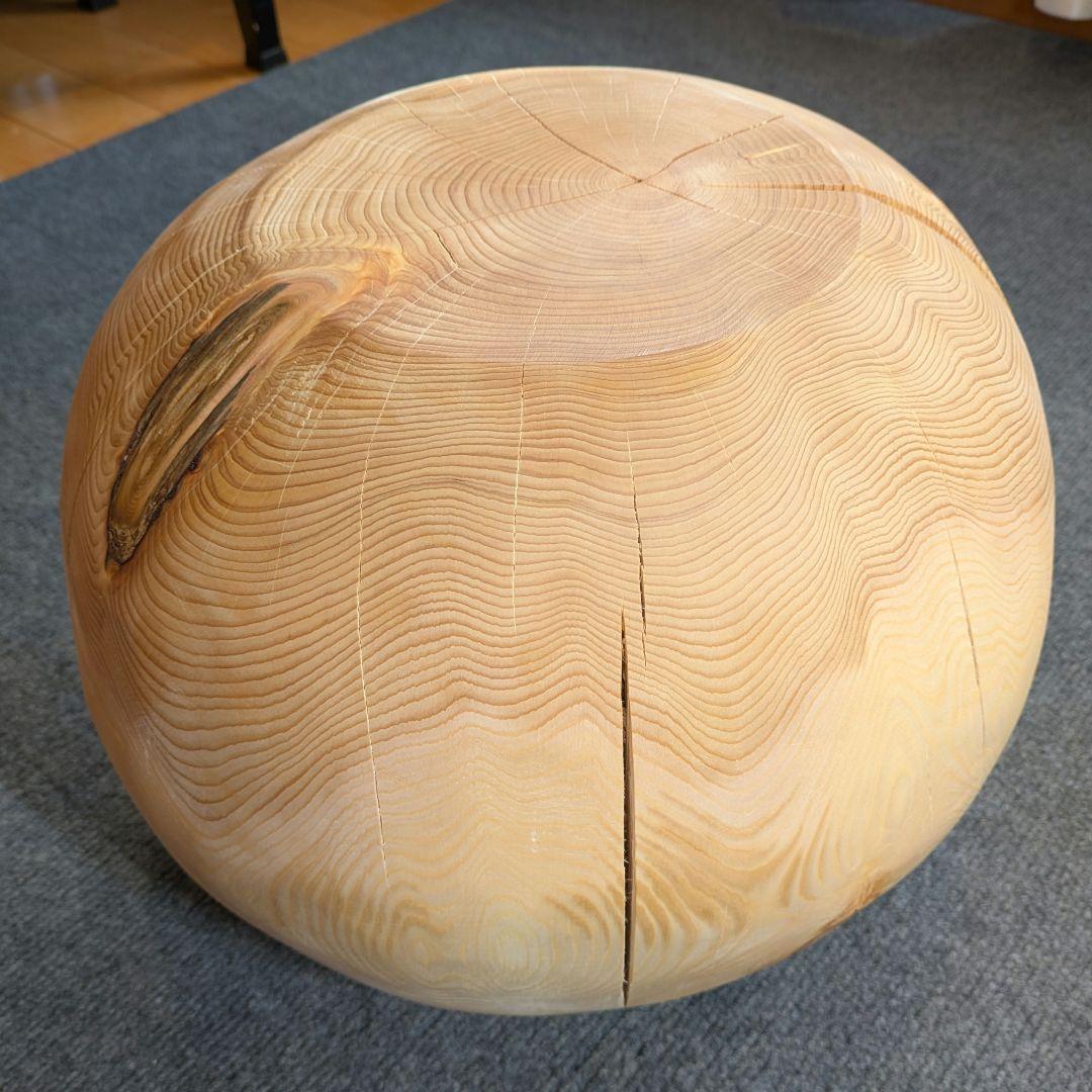 Riwa　天然ヒバ　丸型　高さ約30.5cm