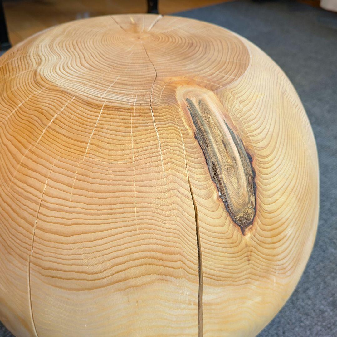 Riwa　天然ヒバ　丸型　高さ約30.5cm