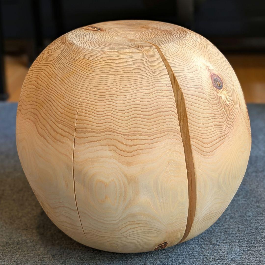 Riwa　天然ヒバ　丸型　高さ約30.5cm