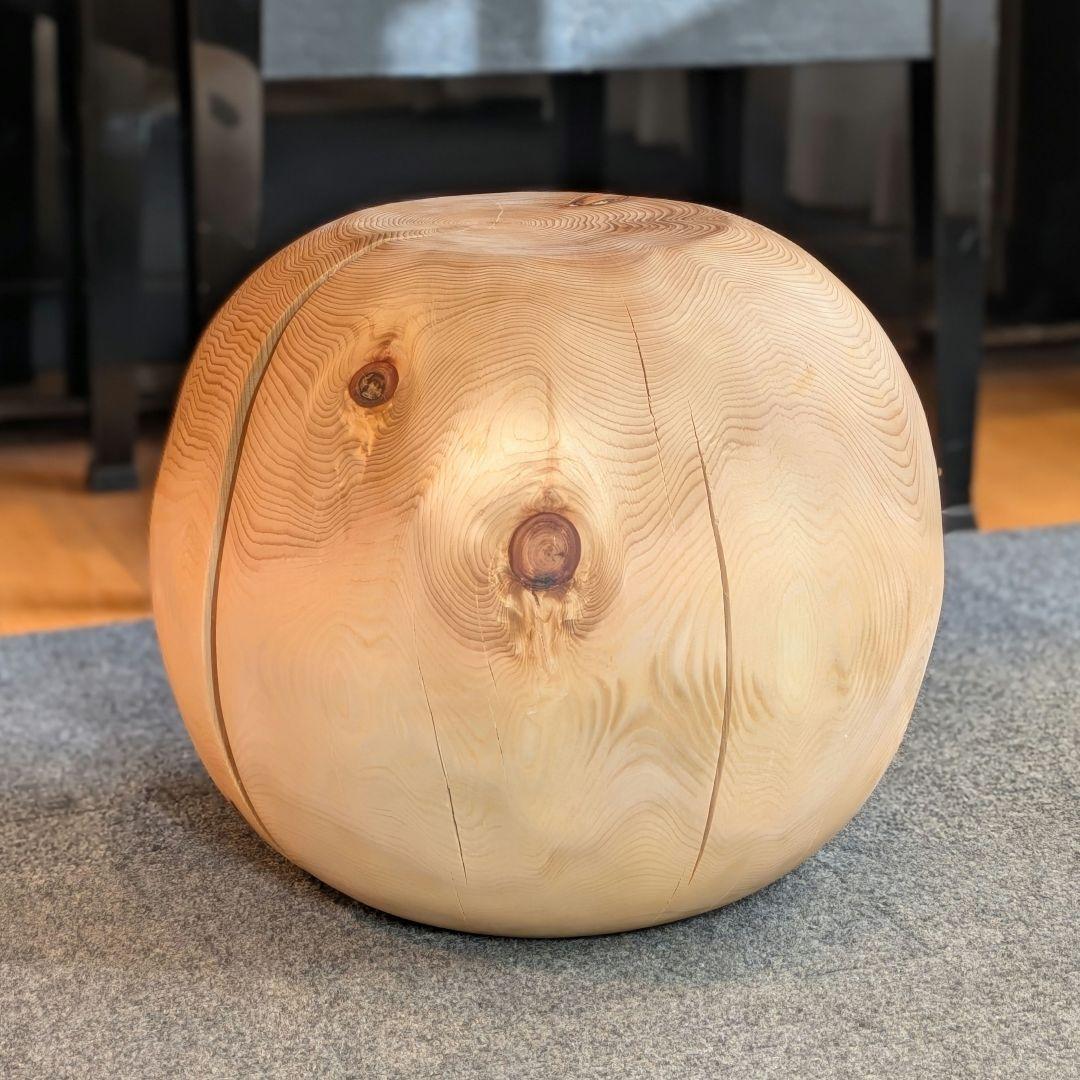 Riwa　天然ヒバ　丸型　高さ約30.5cm