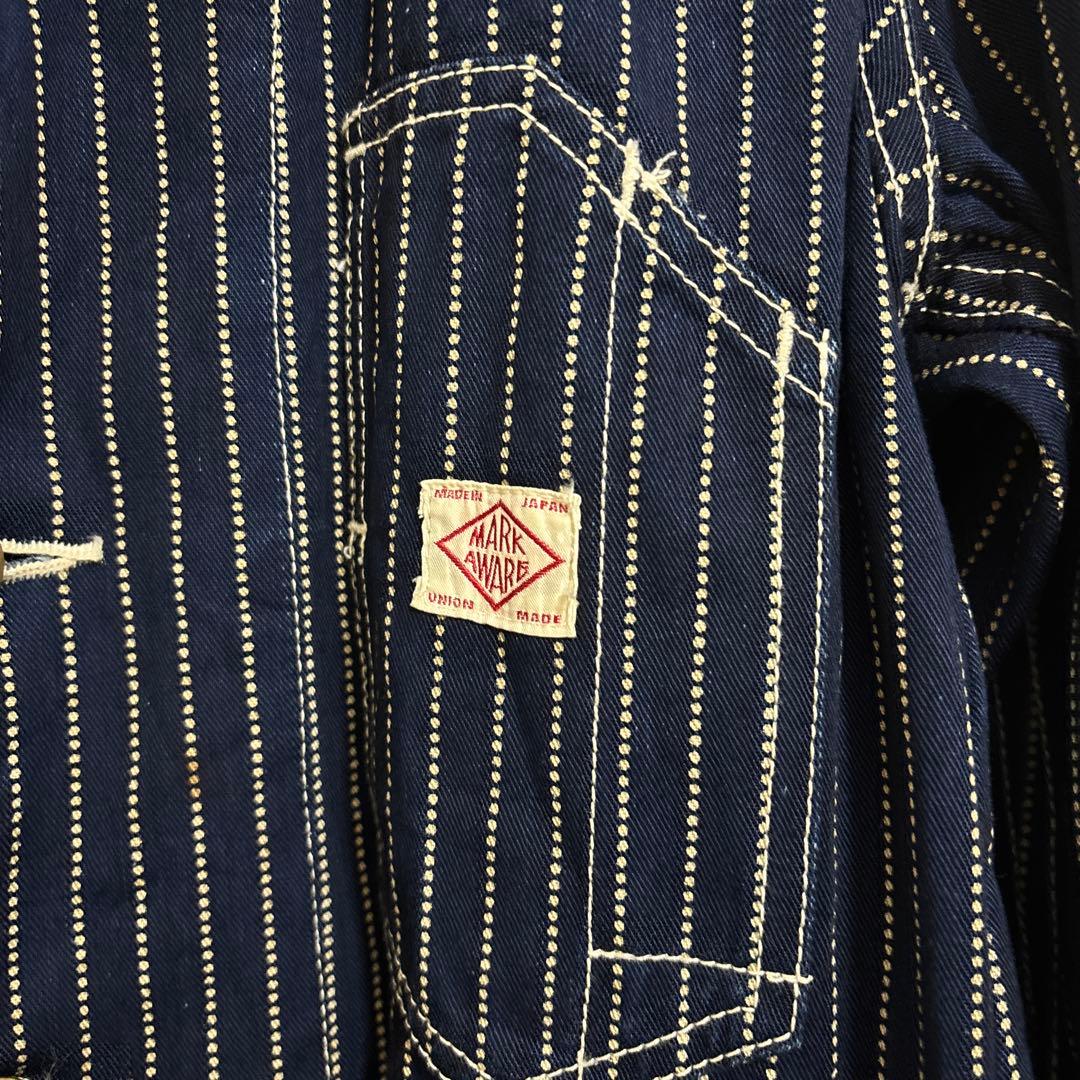 ⭐️紋次郎様　MARKAWARE ネイビー ストライプ カバーオール