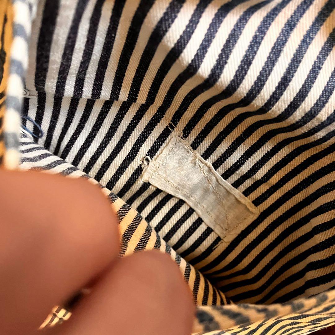 40s カーハート ハートタグ ヒッコリーオーバーオール エプロン付 34インチ