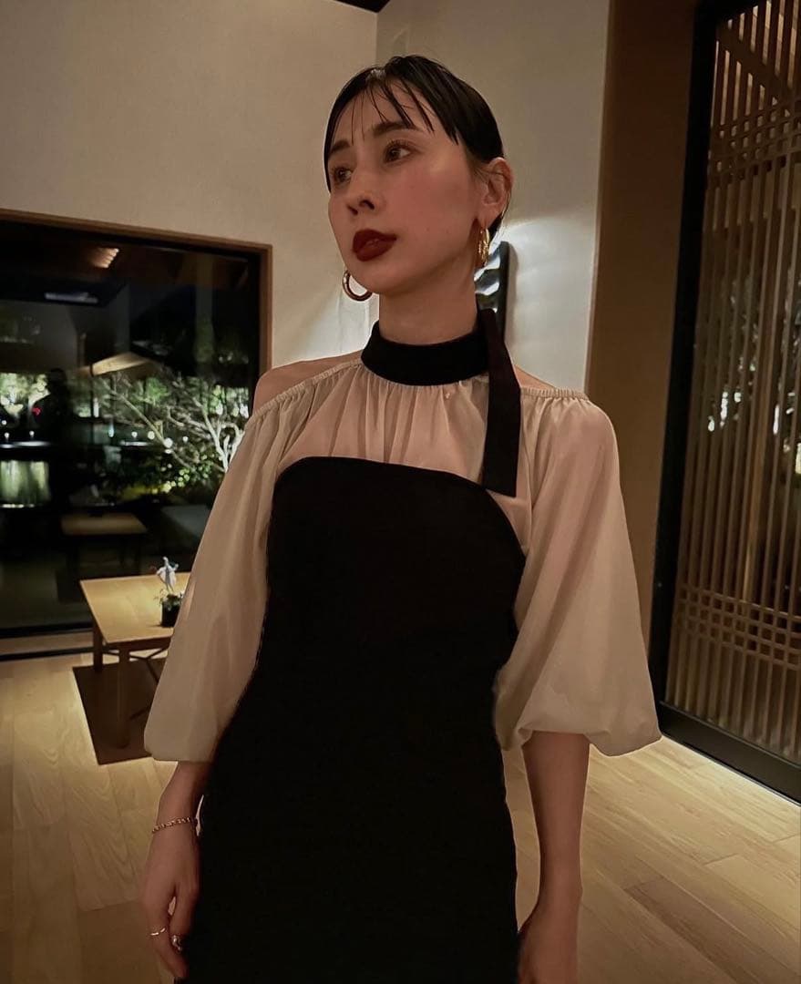 ameri vintage ロングドレス　ブラック　S 新品未使用