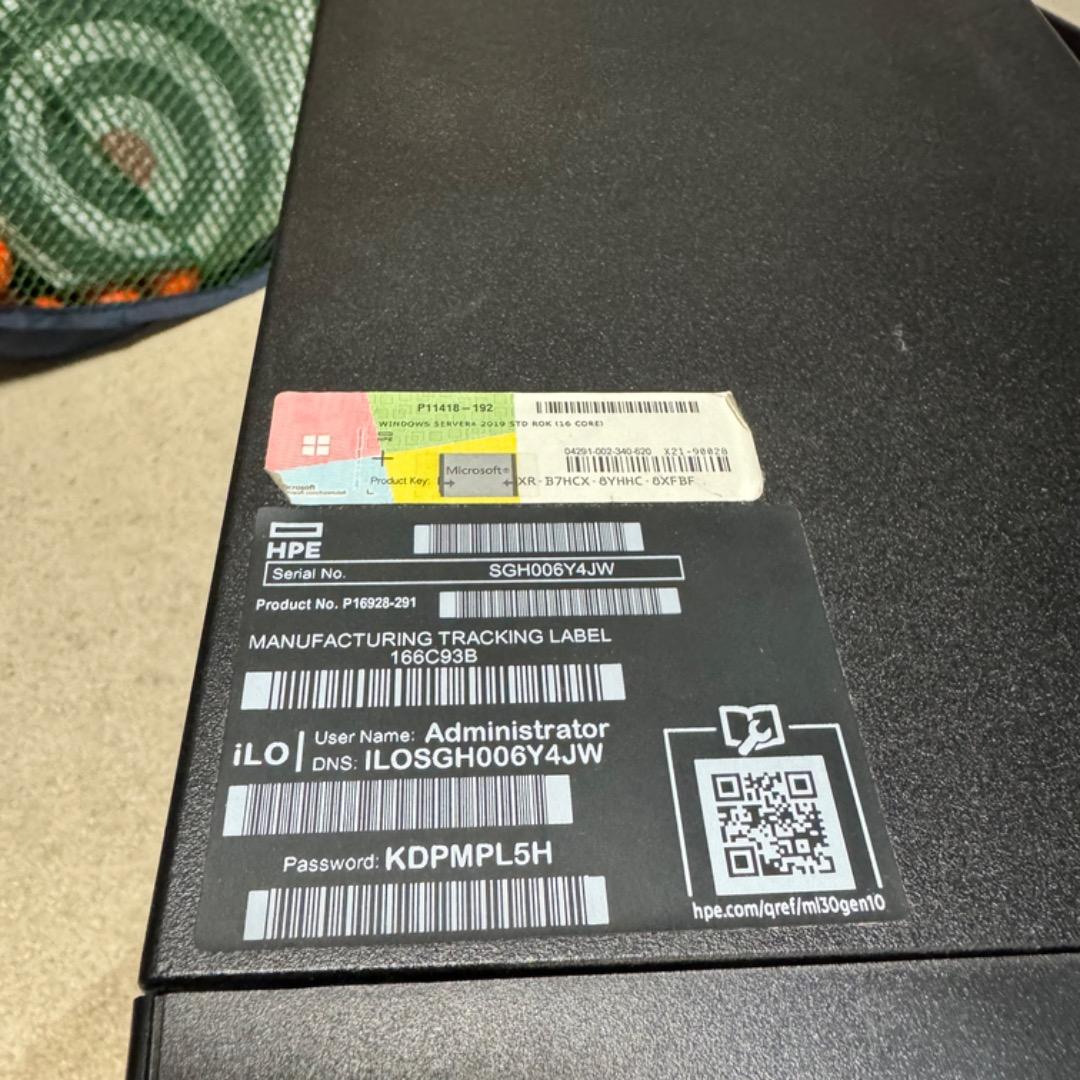 ポ*ー様 HPE ProLiant ML30 Gen10 サーバー