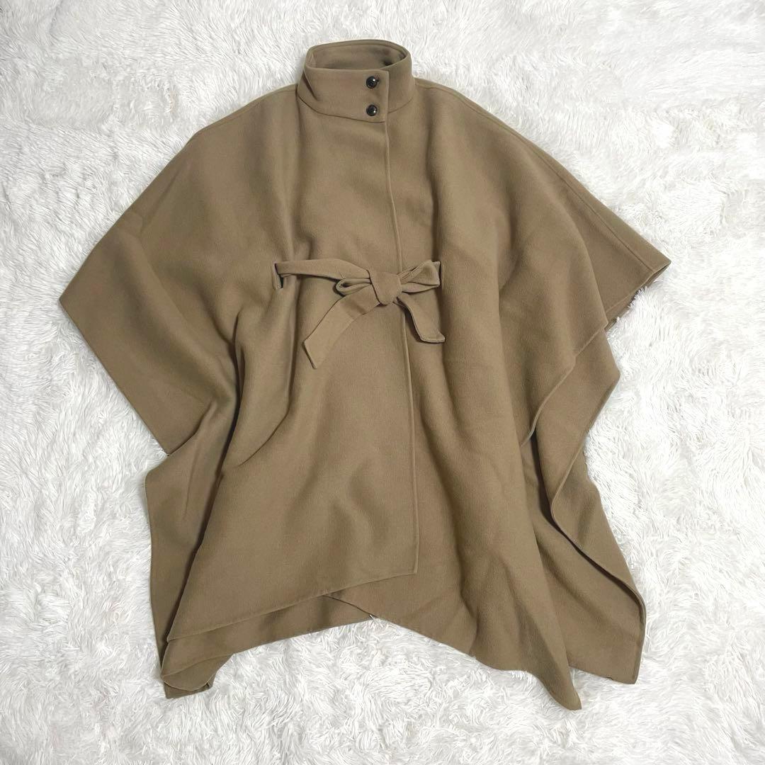 アニュアンス　anuans ウールポンチョコート　ブラウン　F