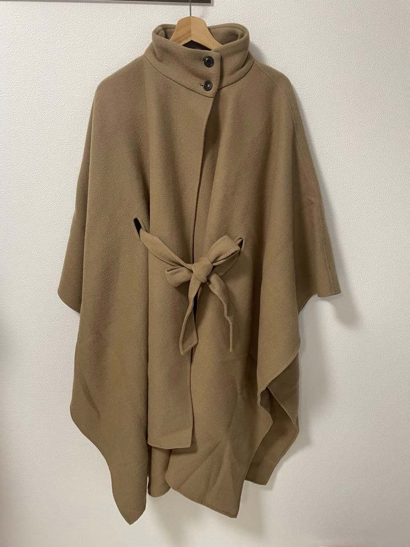アニュアンス　anuans ウールポンチョコート　ブラウン　F