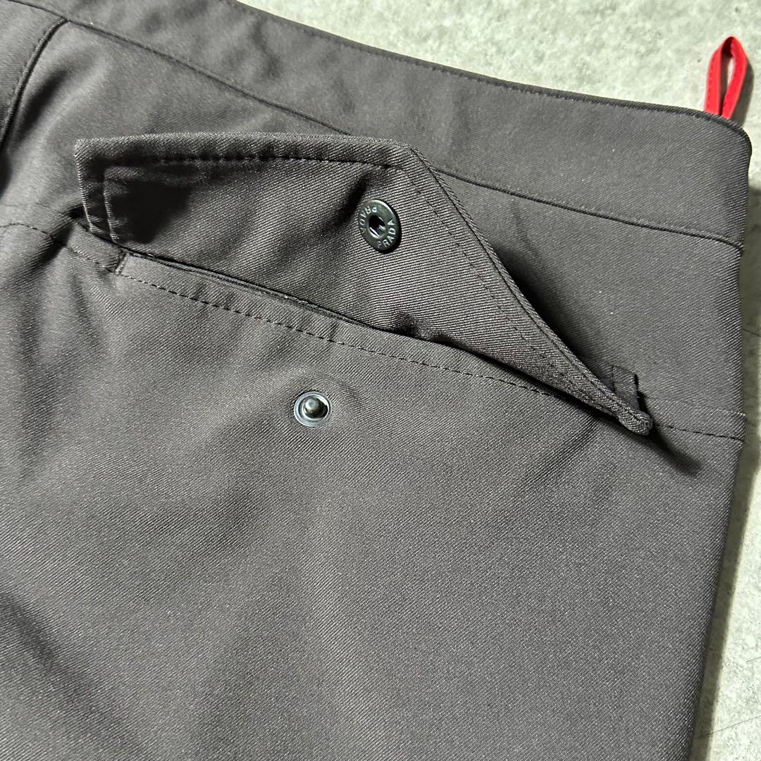 PRADA ブラウン ナイロン スラックス ストレッチ 50