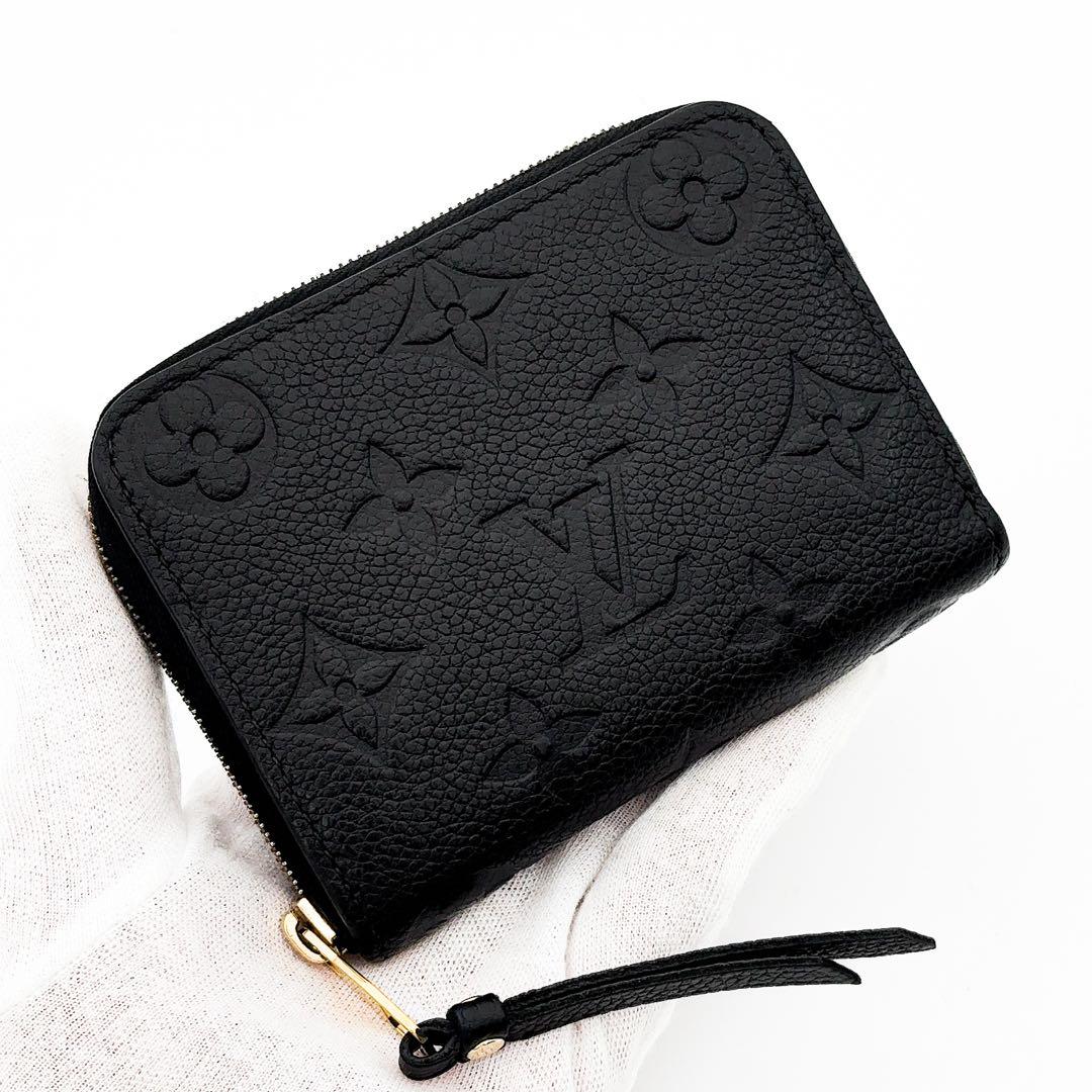 超美品★ルイヴィトン アンプラント ジッピーパース 黒 ミニ財布