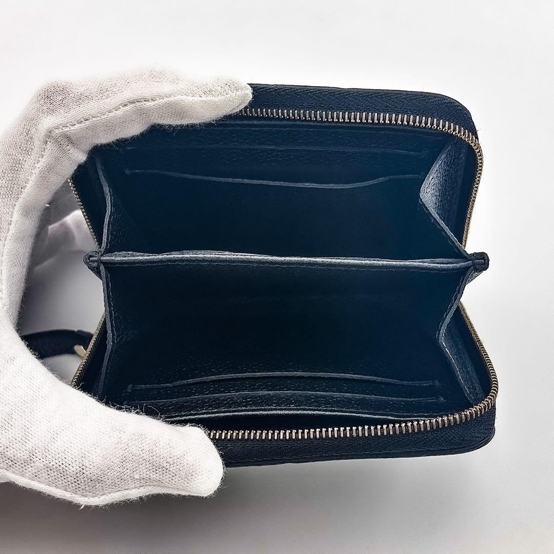 超美品★ルイヴィトン アンプラント ジッピーパース 黒 ミニ財布