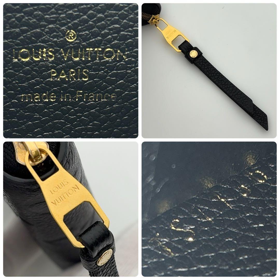 超美品★ルイヴィトン アンプラント ジッピーパース 黒 ミニ財布