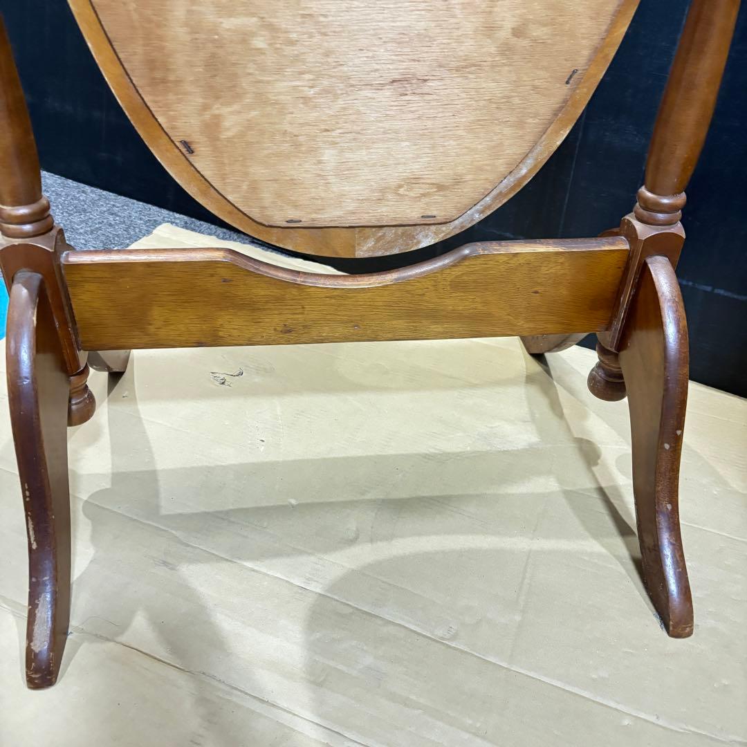 アンティーク 木製オーバルスタンドミラー レトロ