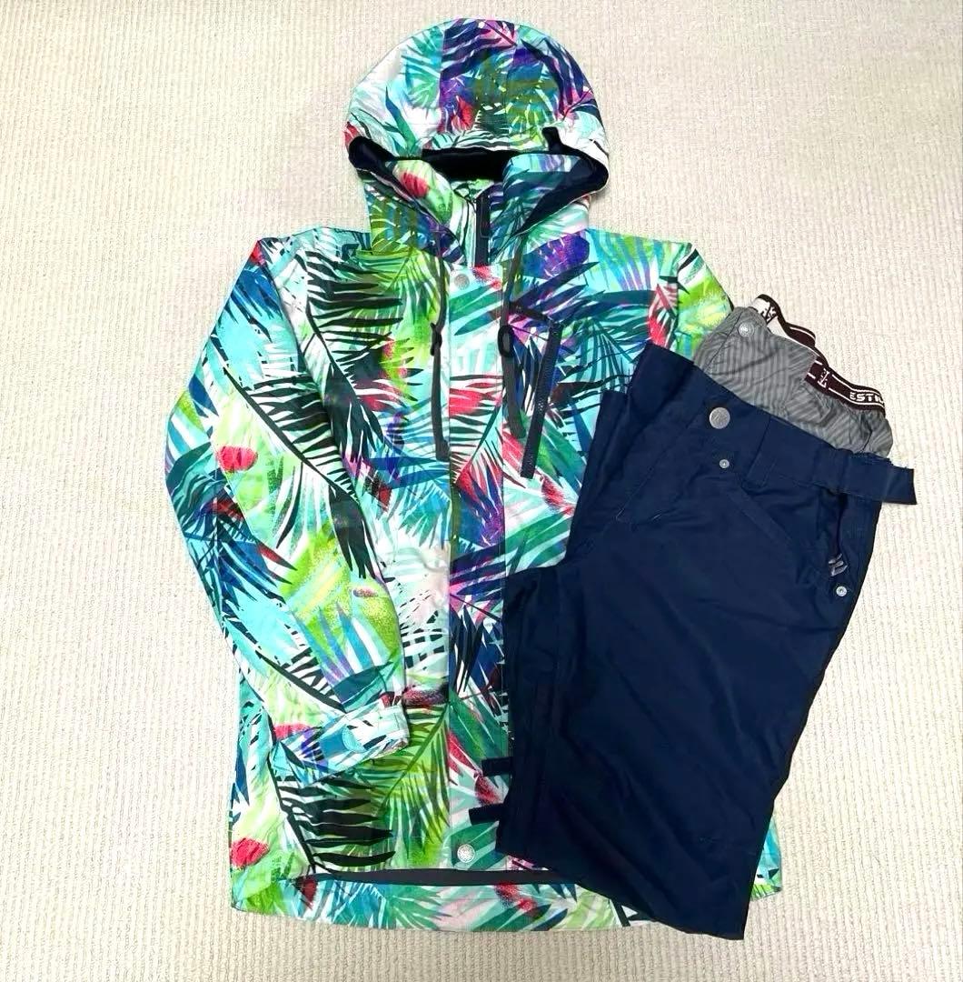 【美品】ESTIVO エステイボ スノーボード スキー ウェア 上下 Mサイズ
