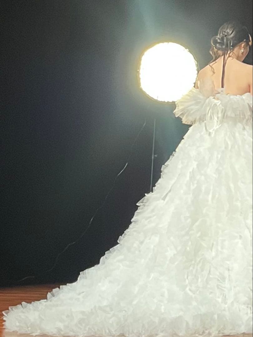 オフショルダー ボリュームフリルドレス (W342)