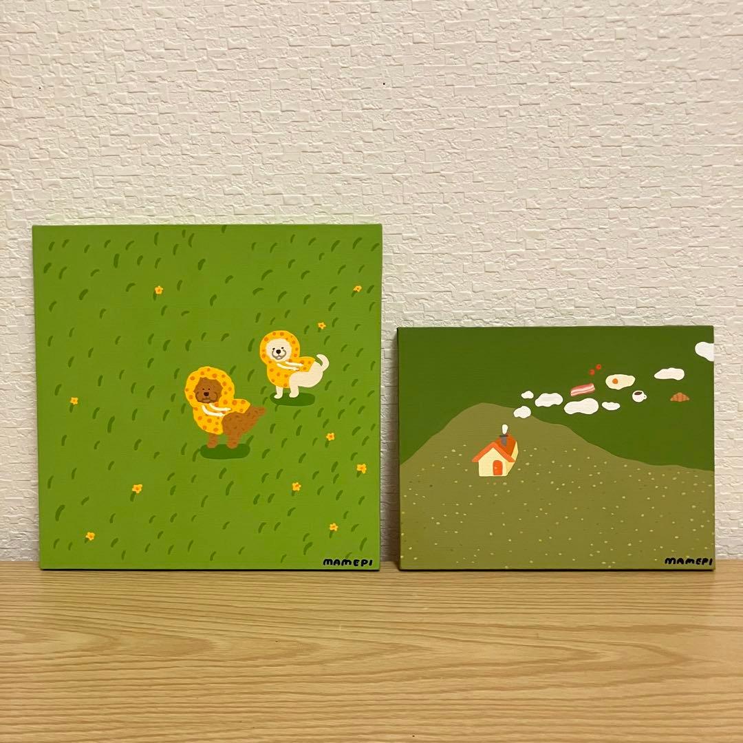 るぎけん様　２枚セット【ぷかぷか朝ごはん】　【芝生でふんばる2匹のわんころ】