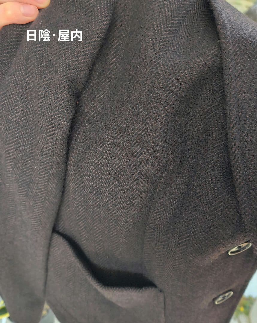 ​【美品】マーガレットハウエル ヘリンボーン ウールジャケット ブラウン M