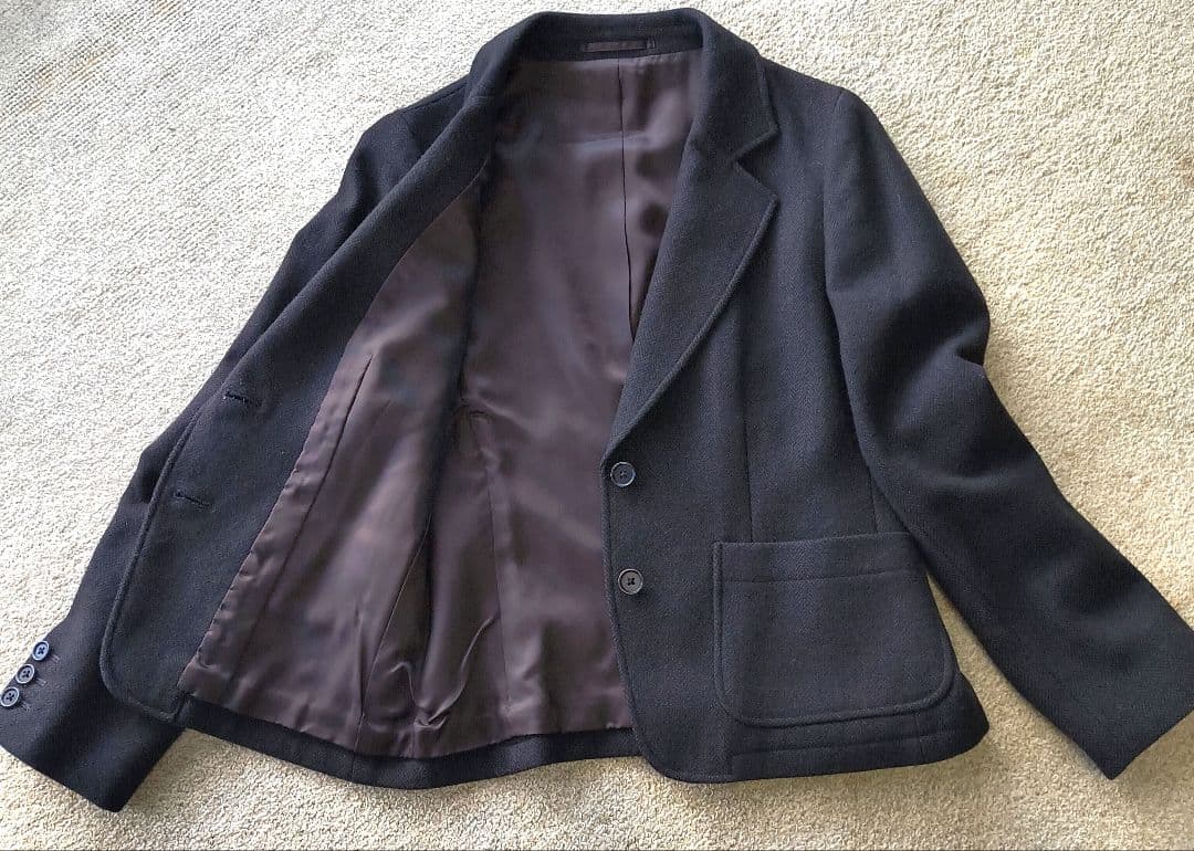 ​【美品】マーガレットハウエル ヘリンボーン ウールジャケット ブラウン M