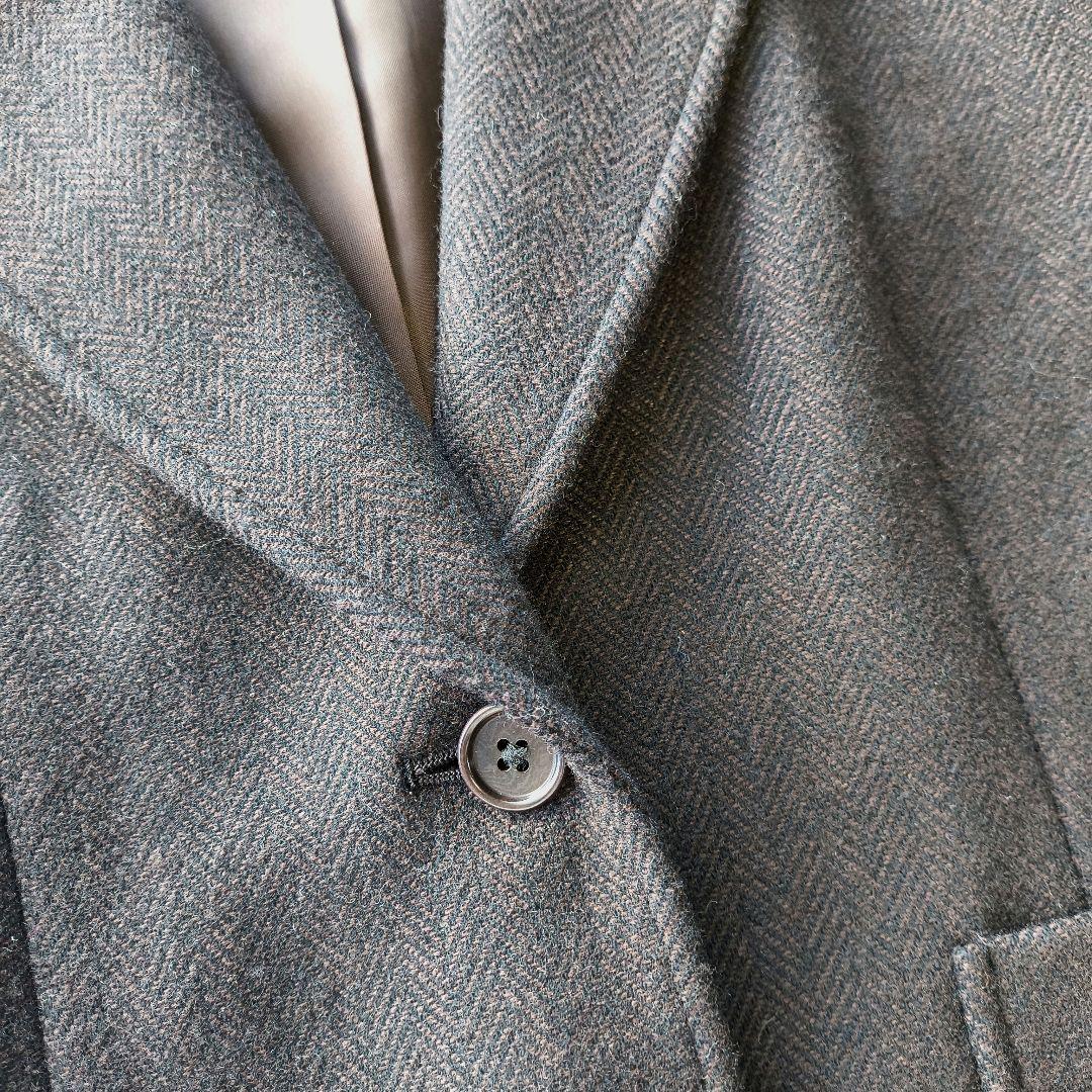 ​【美品】マーガレットハウエル ヘリンボーン ウールジャケット ブラウン M