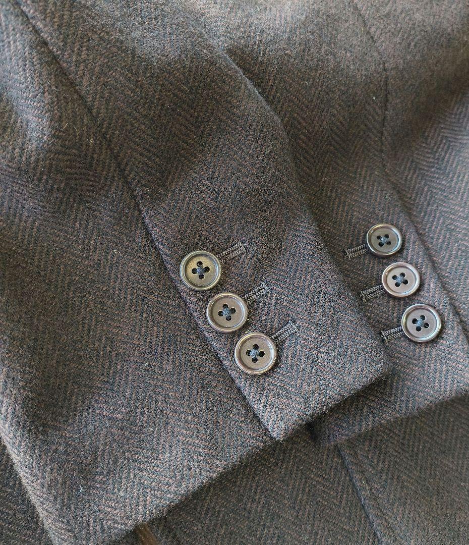 ​【美品】マーガレットハウエル ヘリンボーン ウールジャケット ブラウン M